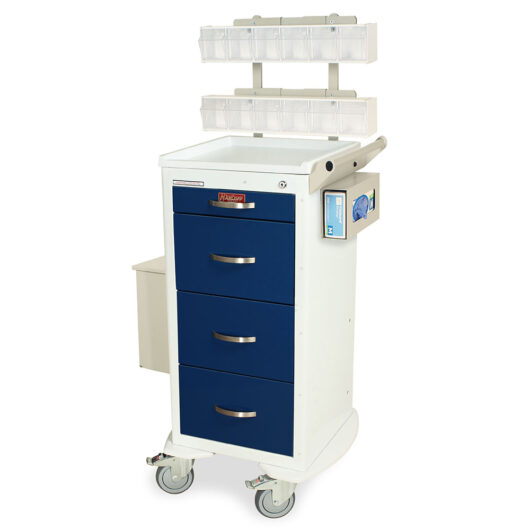 MDS1830K04+MD18-PHB White Mobile Phlebotomy Workstation - Quarter Left