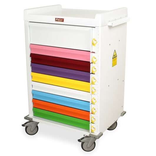 MR9B-PED White MRI Compatible Pediatric Cart - Quarter Left