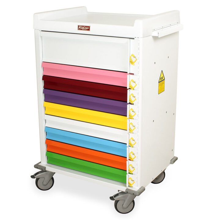 MR9B-PED White MRI Compatible Pediatric Cart - Quarter Left