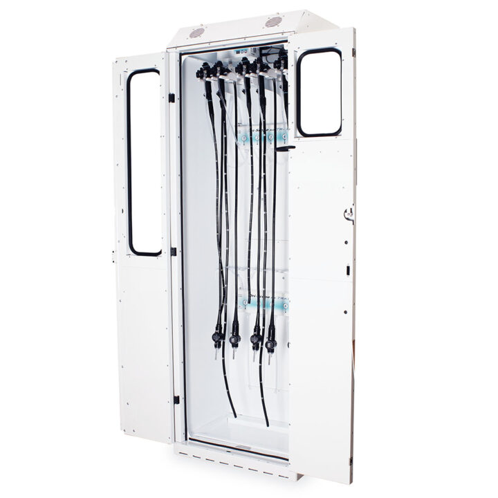 SC8030TDDP-DSS2305 Scope Drying Tracking Cabinet - Quarter Left Open with Scopes