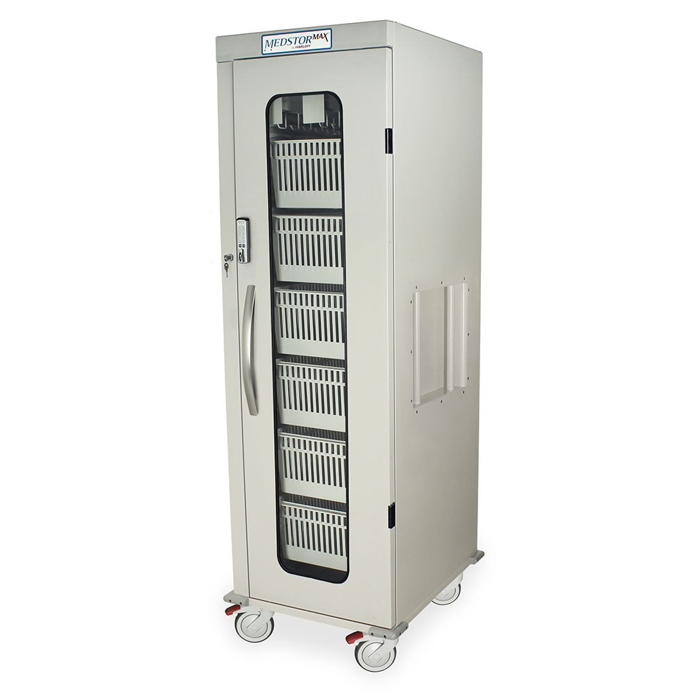 MSPM81-00GE Light Gray - Exam Room Medical Storage Cabinets Quarter Left Closed