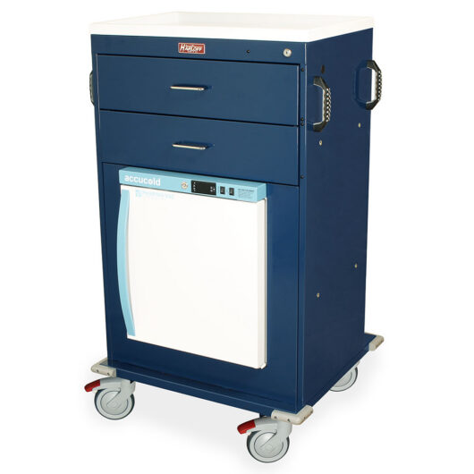 MH4216K-AC Navy Harloff Malignant Hyperthermia Cart - Quarter Left