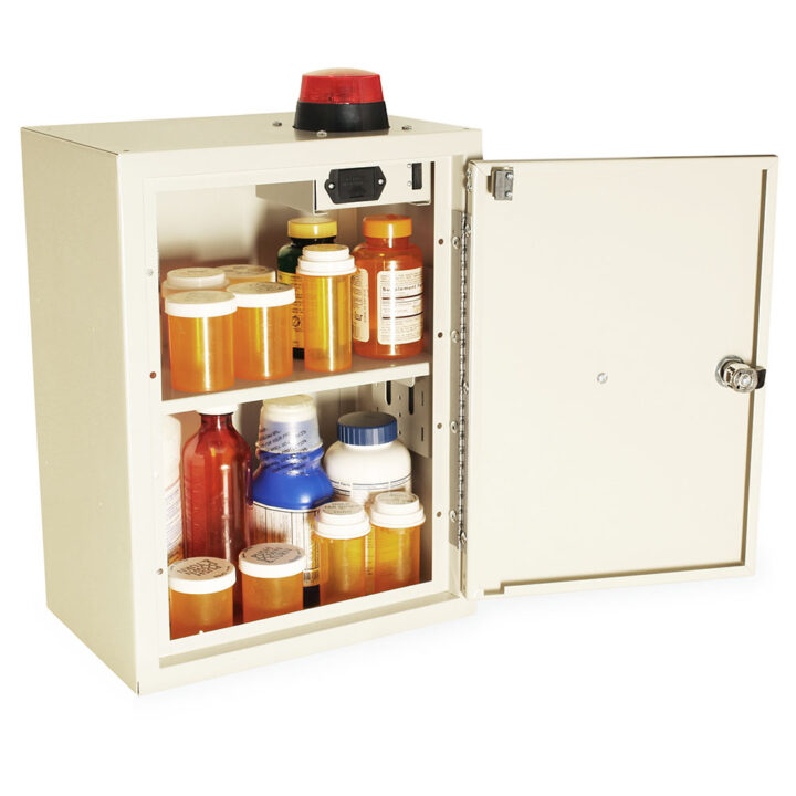 NC16C12-SE1-AVD Electronic Narcotic Cabinet - Quarter Right Open with Medications