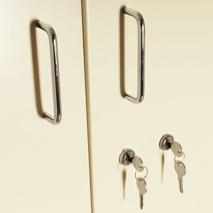 Large Double Door Narcotics Cabinet, Two Standard Key Locks, NC30D30-BK2 - Image 4