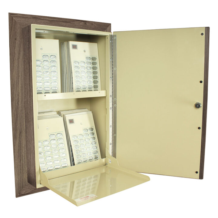 WV2760-DG LTC Medication Cabinet - Quarter Right Open