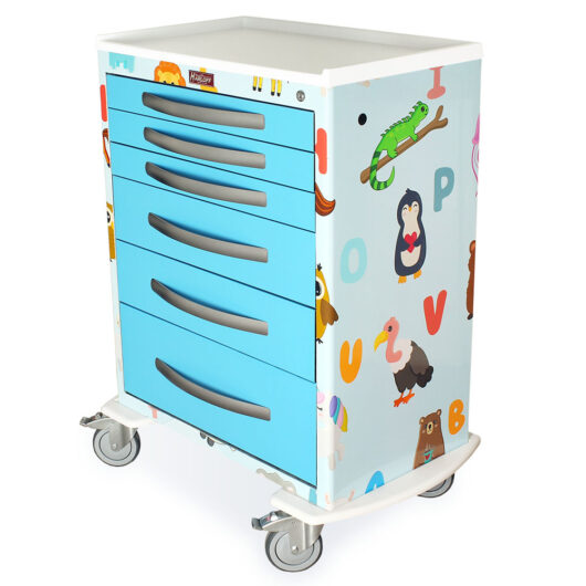 MPA3030K06+MDPW Custom Medical Cart Design - Quarter Left