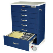 T-Series Medical Cart with Replaceable Drawer Trays, Tall Height