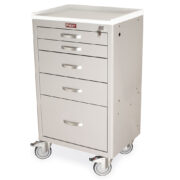 M-Series Tall Custom Medical Cart, Medium Width, Five Drawers, Key