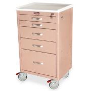 M-Series Tall Custom Medical Cart, Medium Width, Five Drawers, Key