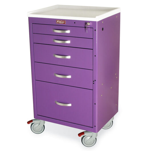MDS2430K15N5 Purple Custom Medical Carts - Quarter Left