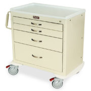 M-Series Small Medical Cart, Standard Width, X-Short Height, Four