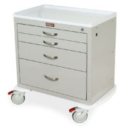 M-Series Small Medical Cart, Standard Width, X-Short Height, Four